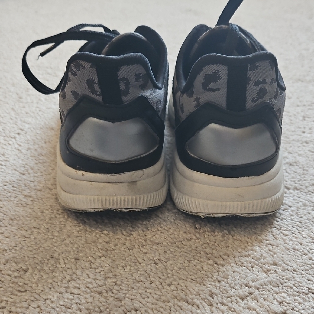 Avia Black and Gray Leopard Print Women's Sneakers - Picture 3 of 5